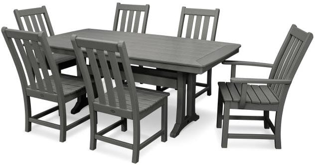 POLYWOOD® Dining Set - Vineyard 7-Piece with Trestle Legs - PWS343-1 Dining Set POLYWOOD®