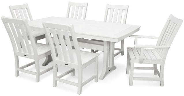 POLYWOOD® Dining Set - Vineyard 7-Piece with Trestle Legs - PWS343-1 Dining Set POLYWOOD®