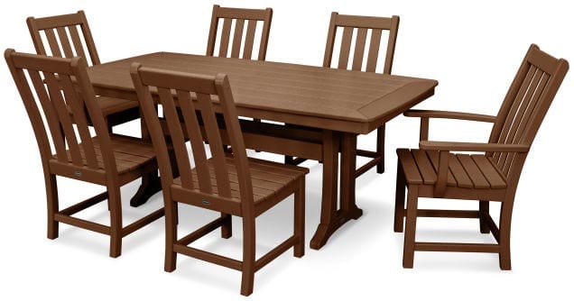 POLYWOOD® Dining Set - Vineyard 7-Piece with Trestle Legs - PWS343-1 Dining Set POLYWOOD®