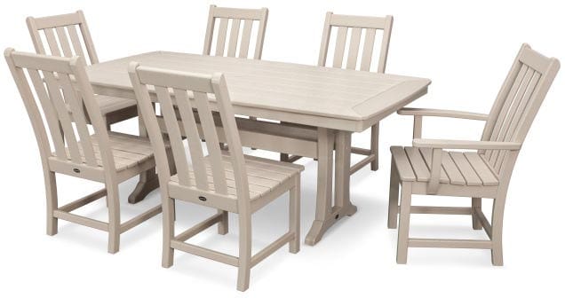 POLYWOOD® Dining Set - Vineyard 7-Piece with Trestle Legs - PWS343-1 Dining Set POLYWOOD®