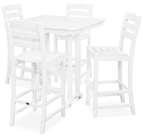 POLYWOOD® - La Casa Café 5-Piece Farmhouse Trestle Bar Set - PWS435-1 Dining Set POLYWOOD®