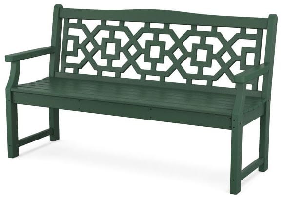 POLYWOOD® Martha Stewart Chinoiserie 60” Garden Bench - MSTGB601 Benches POLYWOOD®