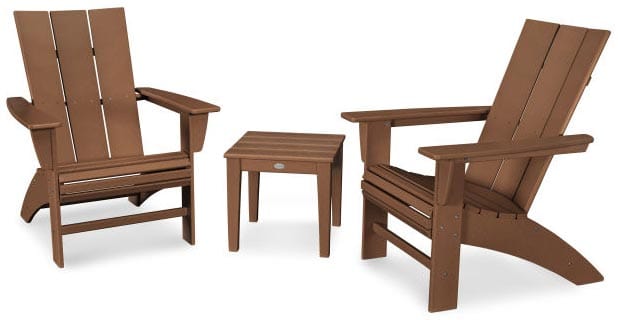 POLYWOOD® Modern 3-Piece Curveback Adirondack Set - PWS420-1 Adirondack Chair POLYWOOD®