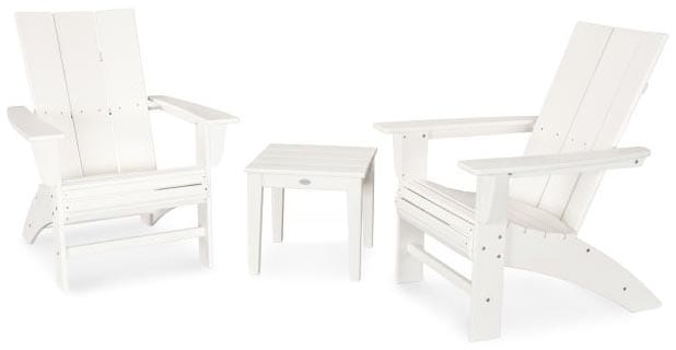 POLYWOOD® Modern 3-Piece Curveback Adirondack Set - PWS420-1 Adirondack Chair POLYWOOD®