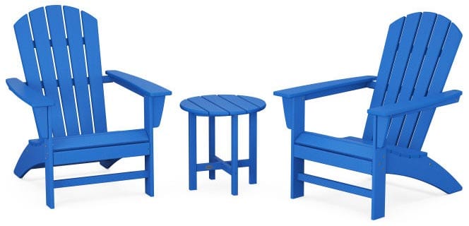 POLYWOOD® Nautical 3-Piece Adirondack Set - PWS498-1 Adirondack Chair POLYWOOD®