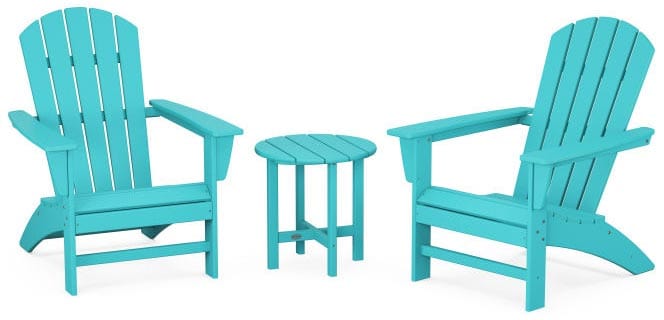 POLYWOOD® Nautical 3-Piece Adirondack Set - PWS498-1 Adirondack Chair POLYWOOD®