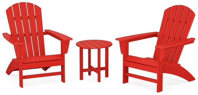 POLYWOOD® Nautical 3-Piece Adirondack Set - PWS498-1 Adirondack Chair POLYWOOD®