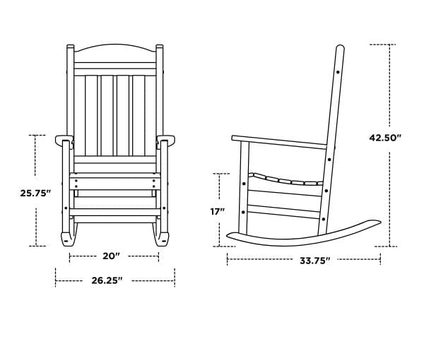 POLYWOOD® Rocking Chair - Presidential - R100 Rocking Chair POLYWOOD®