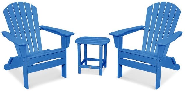 POLYWOOD® South Beach 3-Piece Folding Adirondack Set - PWS446-1 Adirondack Chair POLYWOOD®