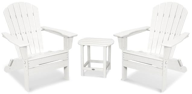 POLYWOOD® South Beach 3-Piece Folding Adirondack Set - PWS446-1 Adirondack Chair POLYWOOD®
