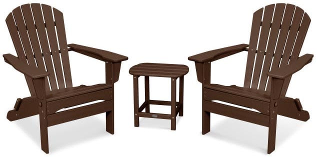 POLYWOOD® South Beach 3-Piece Folding Adirondack Set - PWS446-1 Adirondack Chair POLYWOOD®