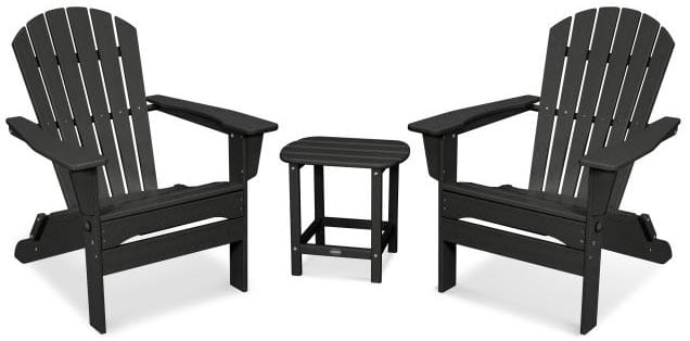 POLYWOOD® South Beach 3-Piece Folding Adirondack Set - PWS446-1 Adirondack Chair POLYWOOD®