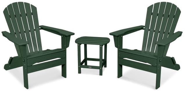 POLYWOOD® South Beach 3-Piece Folding Adirondack Set - PWS446-1 Adirondack Chair POLYWOOD®