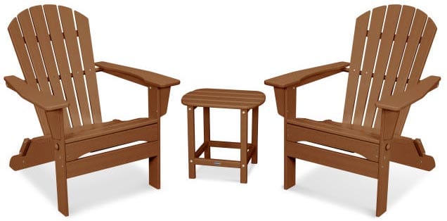 POLYWOOD® South Beach 3-Piece Folding Adirondack Set - PWS446-1 Adirondack Chair POLYWOOD®