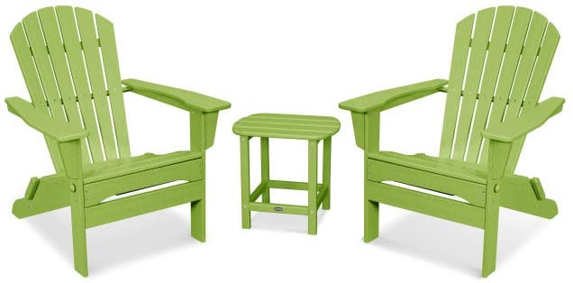 POLYWOOD® South Beach 3-Piece Folding Adirondack Set - PWS446-1 Adirondack Chair POLYWOOD®