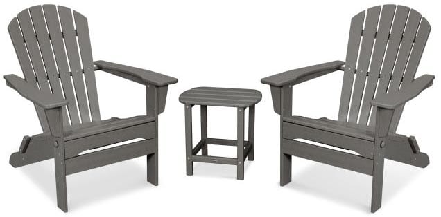 POLYWOOD® South Beach 3-Piece Folding Adirondack Set - PWS446-1 Adirondack Chair POLYWOOD®