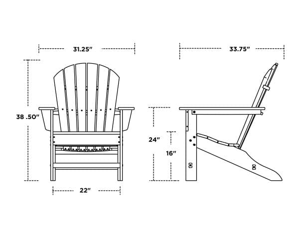 POLYWOOD® South Beach Adirondack - SBA15 Adirondack Chair POLYWOOD®