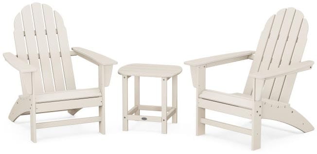 POLYWOOD® Vineyard 3-Piece Adirondack Set with South Beach 18" Side Table - PWS696-1 Adirondack Chair POLYWOOD®