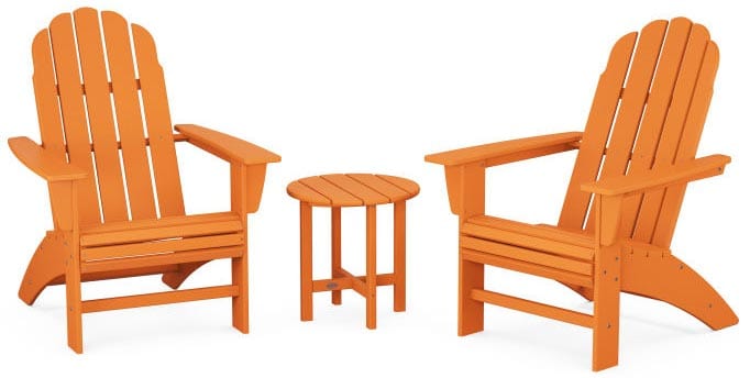 POLYWOOD® Vineyard 3-Piece Curveback Adirondack Set - PWS418-1 Adirondack Chair POLYWOOD®