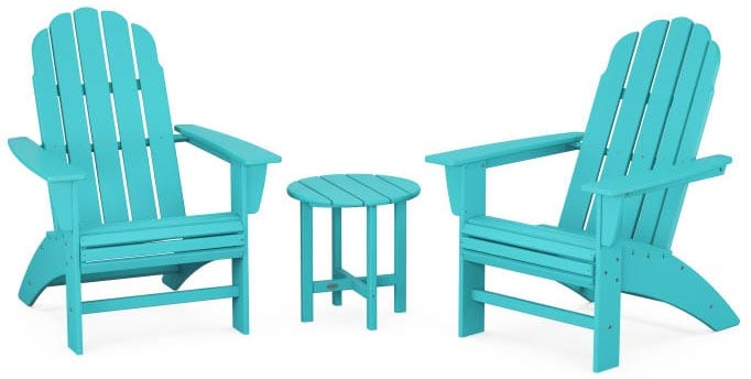 POLYWOOD® Vineyard 3-Piece Curveback Adirondack Set - PWS418-1 Adirondack Chair POLYWOOD®