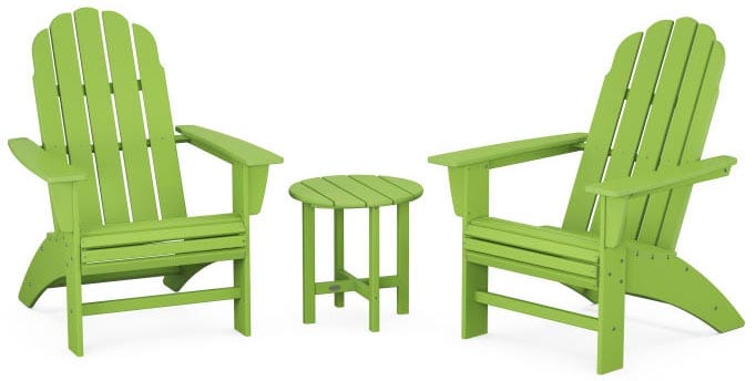 POLYWOOD® Vineyard 3-Piece Curveback Adirondack Set - PWS418-1 Adirondack Chair POLYWOOD®