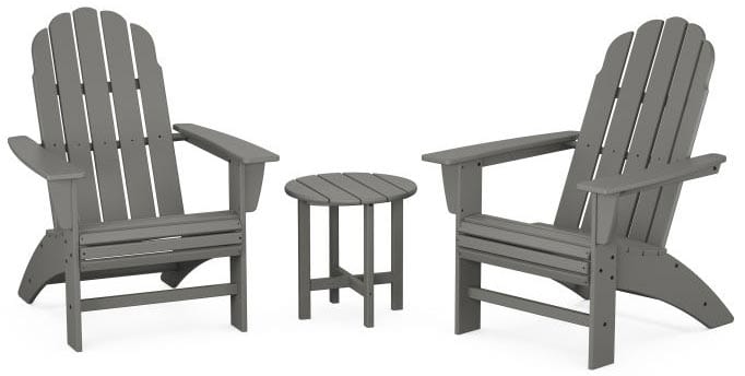 POLYWOOD® Vineyard 3-Piece Curveback Adirondack Set - PWS418-1 Adirondack Chair POLYWOOD®