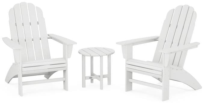 POLYWOOD® Vineyard 3-Piece Curveback Adirondack Set - PWS418-1 Adirondack Chair POLYWOOD®