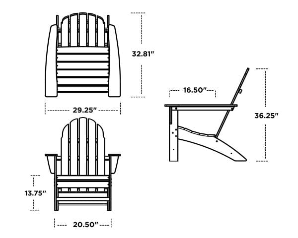 POLYWOOD® - Vineyard Adirondack Chair - AD400 Adirondack Chair POLYWOOD®