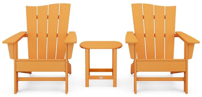 POLYWOOD® Wave 3-Piece Adirondack Chair Set - PWS587-1 Adirondack Chair POLYWOOD®