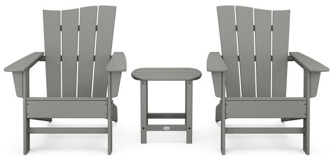 POLYWOOD® Wave 3-Piece Adirondack Chair Set - PWS587-1 Adirondack Chair POLYWOOD®