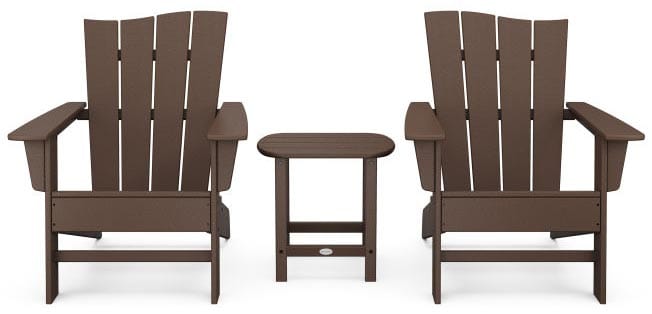 POLYWOOD® Wave 3-Piece Adirondack Chair Set - PWS587-1 Adirondack Chair POLYWOOD®