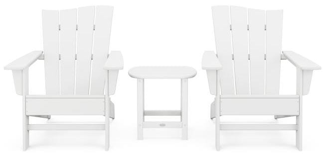 POLYWOOD® Wave 3-Piece Adirondack Chair Set - PWS587-1 Adirondack Chair POLYWOOD®