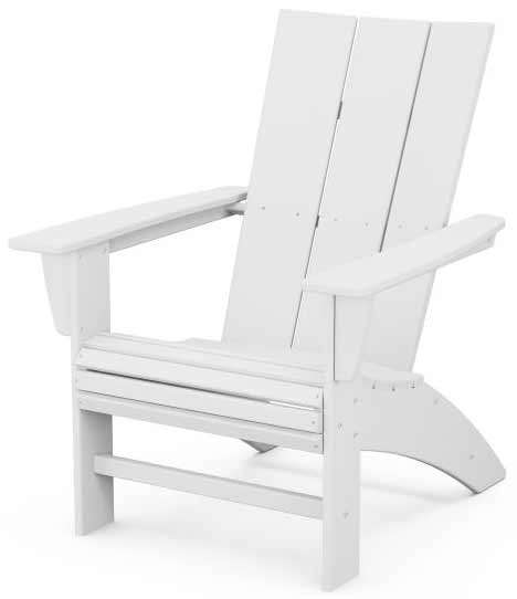 POLYWOOD® Adirondack Chair - Modern Curveback - AD620 White
