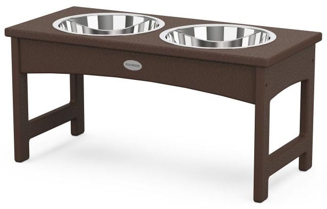 POLYWOOD® Pet Feeder - DF12 Mahogany