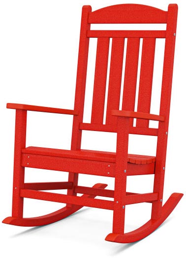 POLYWOOD® Rocking Chair - Presidential - Sunset Red