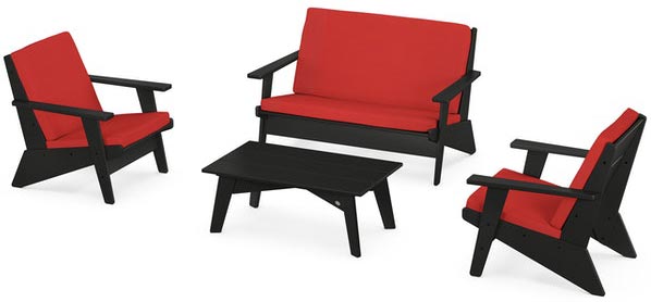 POLYWOOD® - Riviera Modern Lounge 4-Piece Set - PWS390-2