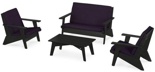 POLYWOOD® - Riviera Modern Lounge 4-Piece Set - PWS390-2