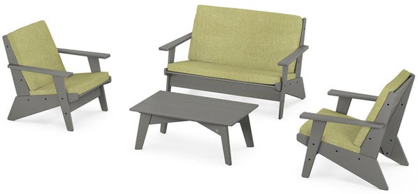 POLYWOOD® - Riviera Modern Lounge 4-Piece Set - PWS390-2