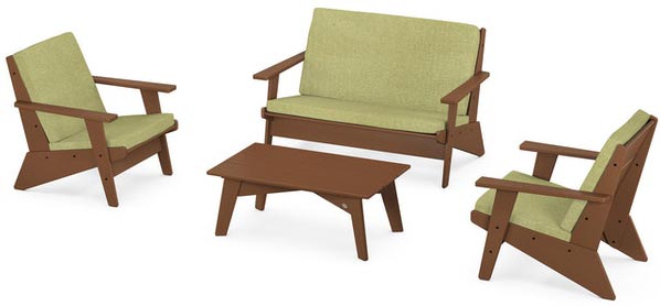 POLYWOOD® - Riviera Modern Lounge 4-Piece Set - PWS390-2