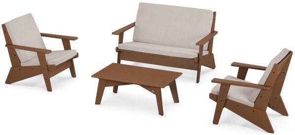 POLYWOOD® - Riviera Modern Lounge 4-Piece Set - PWS390-2