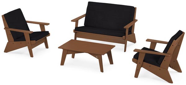 POLYWOOD® - Riviera Modern Lounge 4-Piece Set - PWS390-2