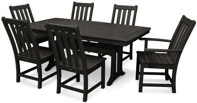 POLYWOOD® Dining Set - Vineyard 7-Piece with Trestle Legs - PWS343-1 Dining Set POLYWOOD®