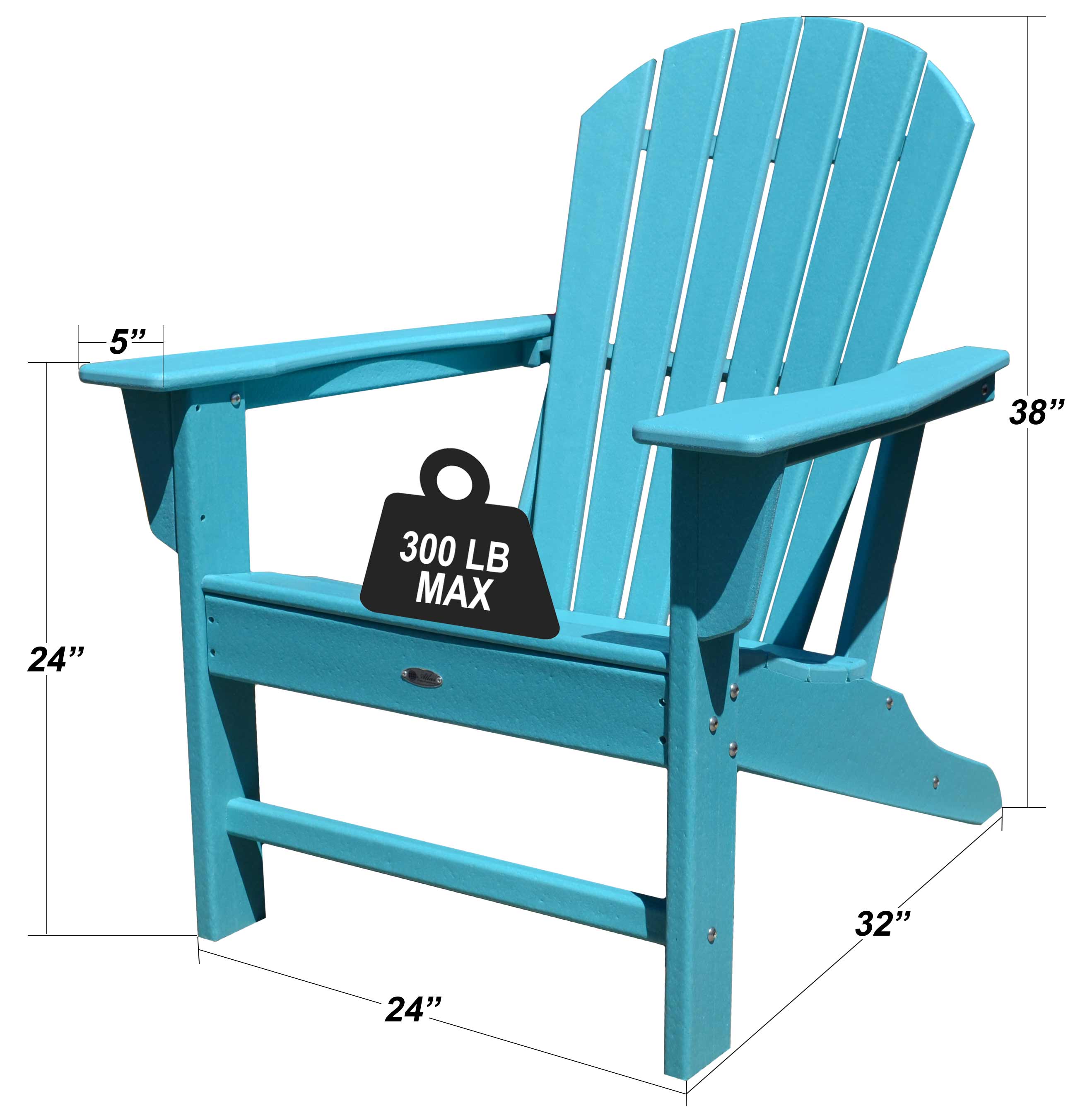 Atlas Poly Adirondack Chair - Surf City Style - Pelican Shops in